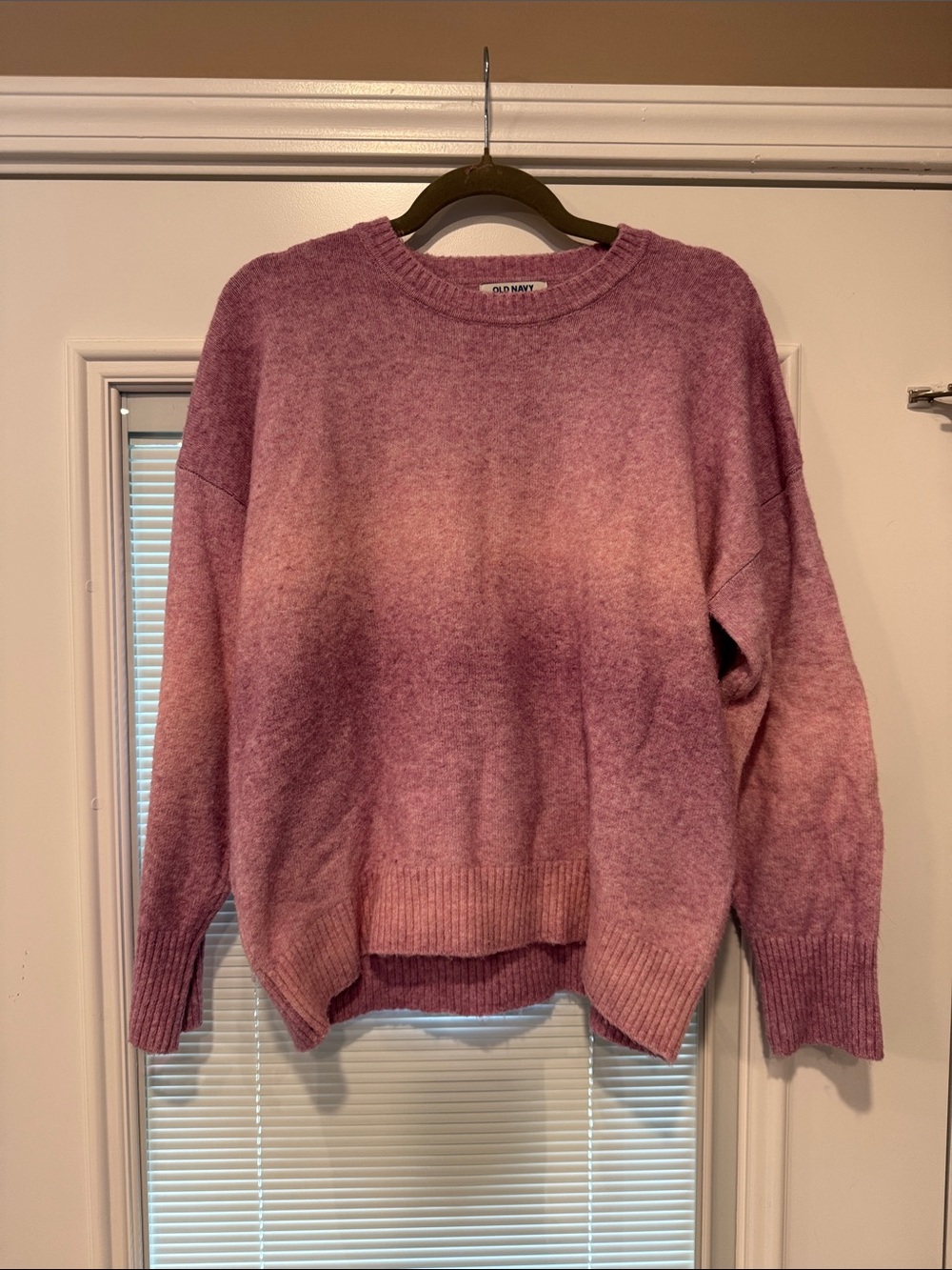 Old Navy Purple to Pink Ombre Crewneck Sweater